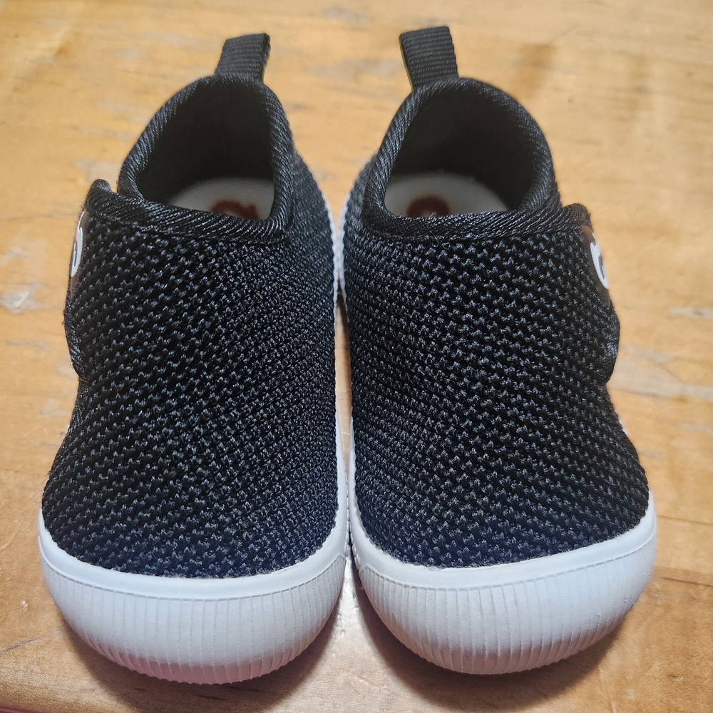 Beginner Walker 6-12 Month Black and White Slip-On Sneakers